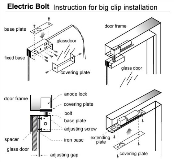 Electric Magnetic Locks For Glass Doors
