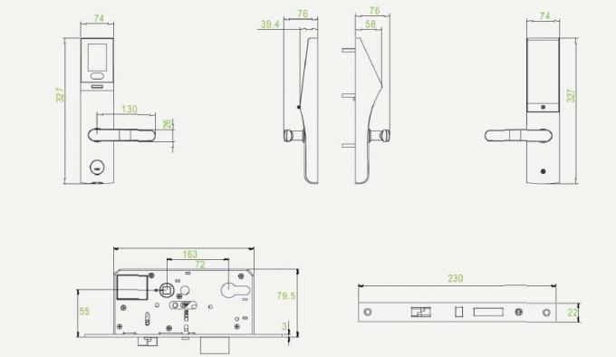Residential Usb Smart Fingerprint Keyless Entry Door Locks