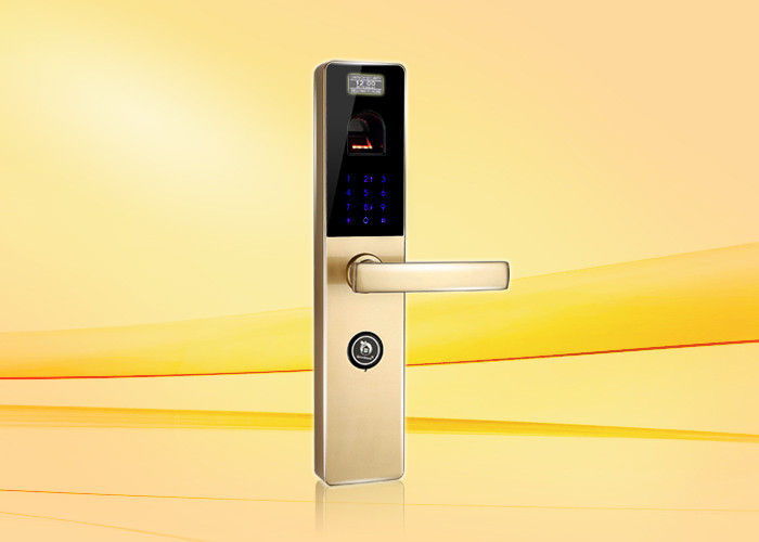 Touch Keypad Fingerprint Door Lock With Reversible Handle 10 Groups Transaction