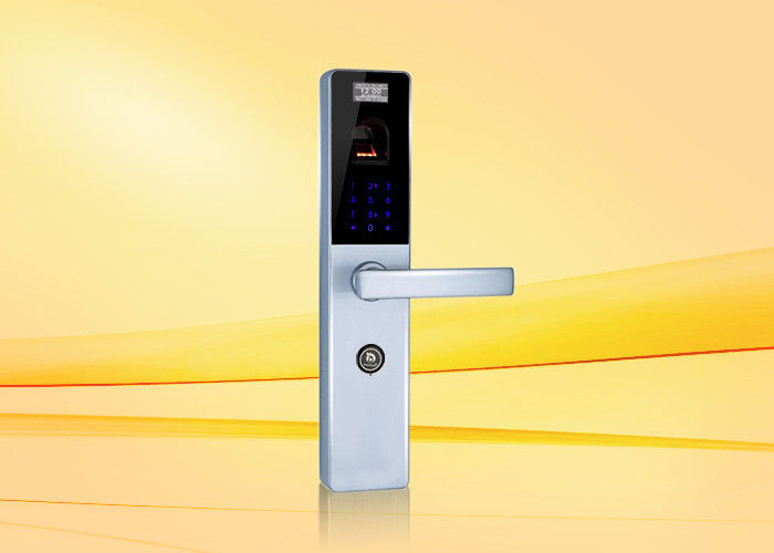 Touch Keypad Fingerprint Door Lock With Reversible Handle 10 Groups Transaction