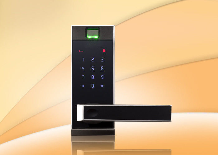 54MM Single Latch Biometric Fingerprint Entry Door Lock With Voice Prompt