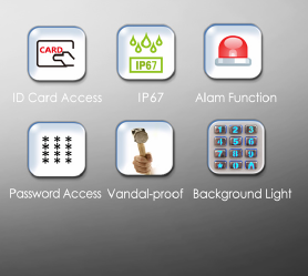 IP67 Standalone Metal Waterproof RFID Access Control Reader door entry ...