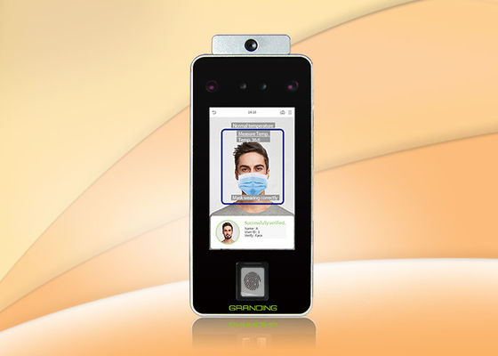 Touchless 50CM temperature time office biometric face attendance machine