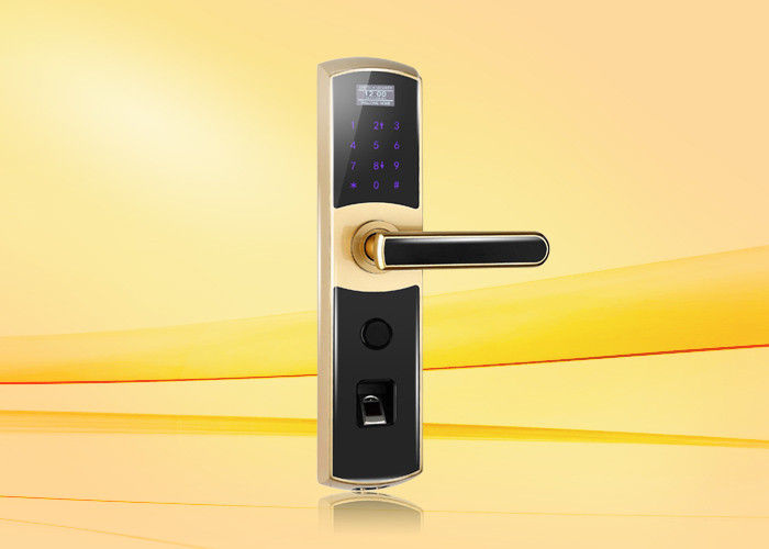 Low Voltage Alarm Safe Fingerprint Scanner Door Lock With Touch Keypad