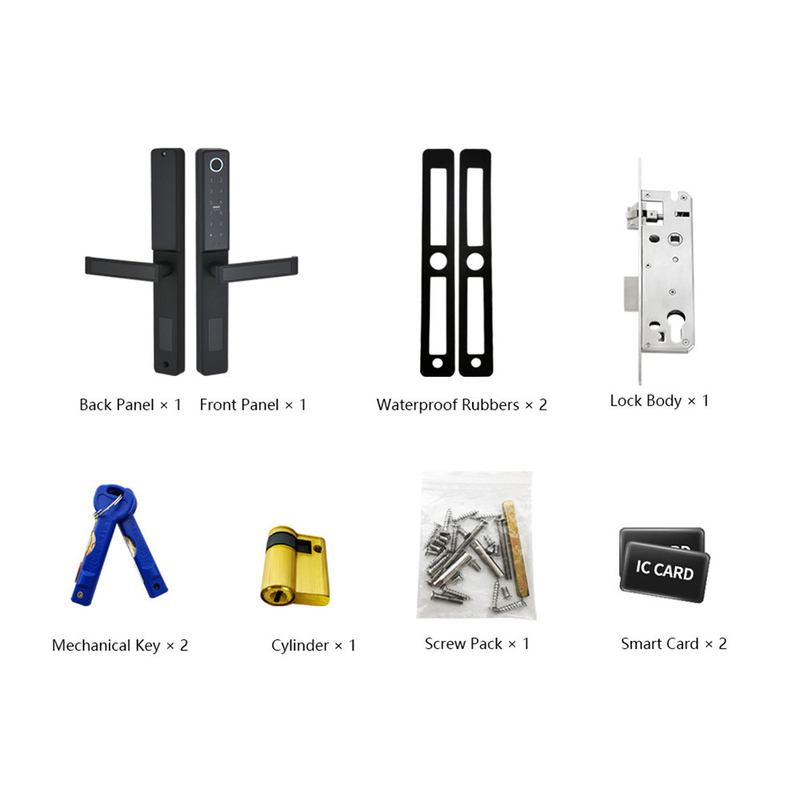 High Security Door Smart Lock Doorbell Tuya App Home Use Room Electronic Door Lock Colorful