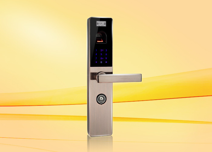 Fingerprint And Password Door Lock Support Reversible Handle , Touch Keypad