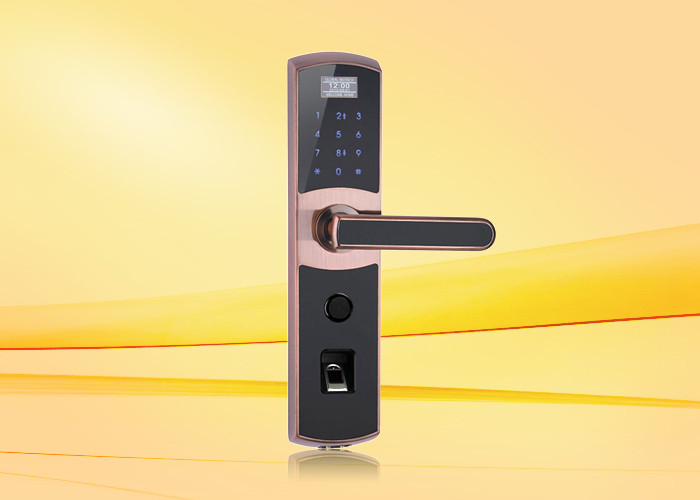 Low Voltage Alarm Safe Fingerprint Scanner Door Lock With Touch Keypad